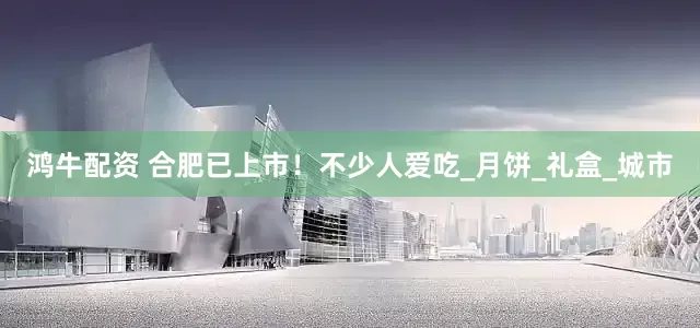 鸿牛配资 合肥已上市！不少人爱吃_月饼_礼盒_城市