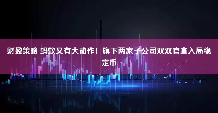 财盈策略 蚂蚁又有大动作！旗下两家子公司双双官宣入局稳定币